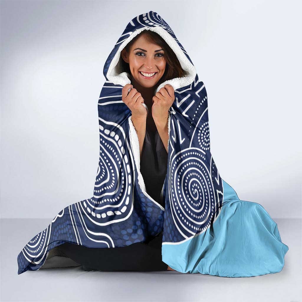 Custom Australia NSW Waratahs Hooded Blanket Go Champions Aboriginal Art
