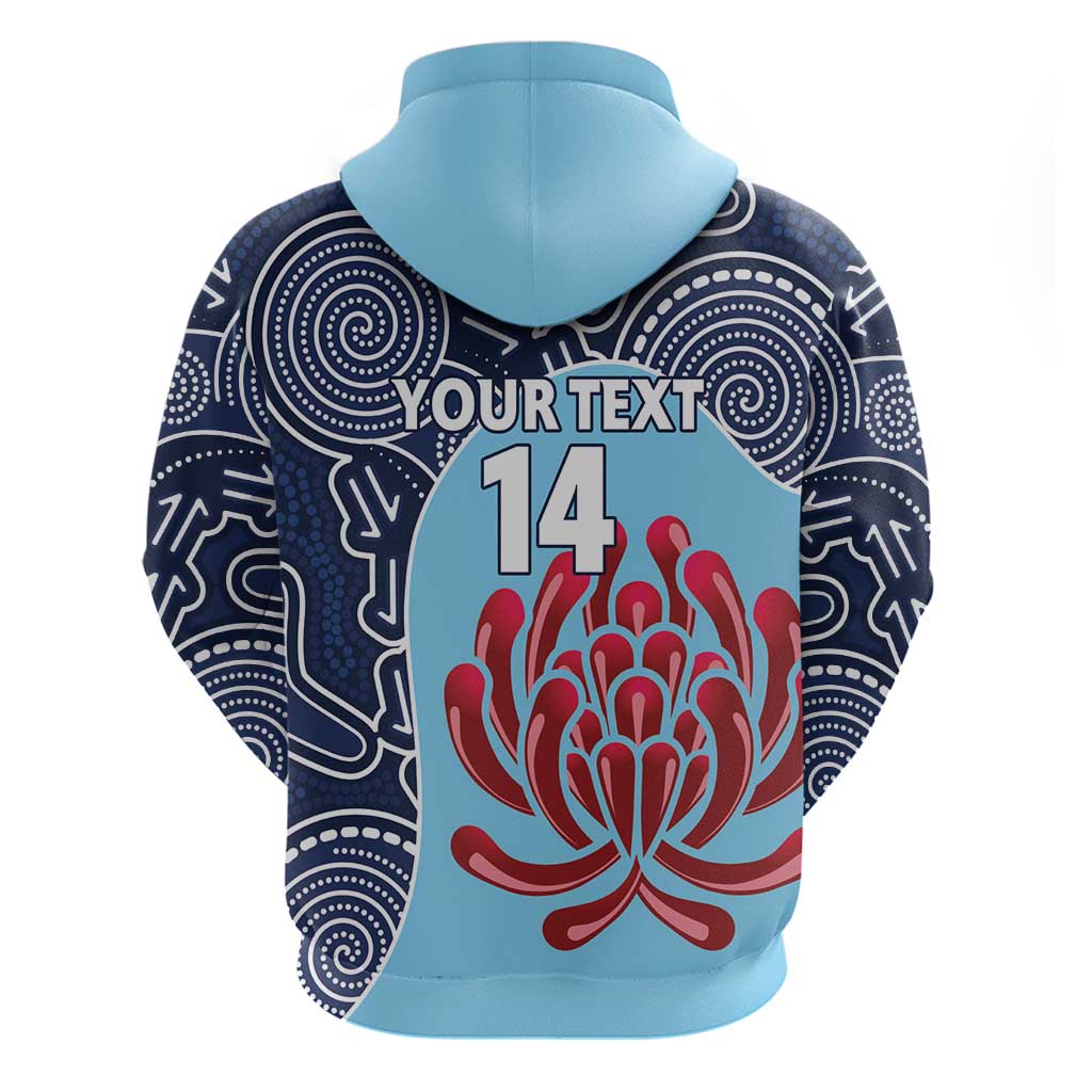 Custom Australia NSW Waratahs Hoodie Go Champions Aboriginal Art