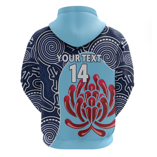 Custom Australia NSW Waratahs Hoodie Go Champions Aboriginal Art