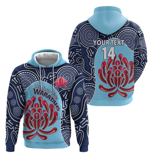 Custom Australia NSW Waratahs Hoodie Go Champions Aboriginal Art