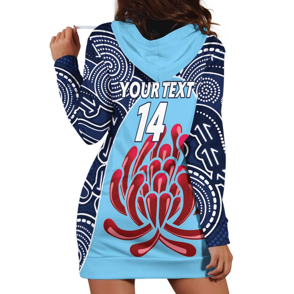Custom Australia NSW Waratahs Hoodie Dress Go Champions Aboriginal Art
