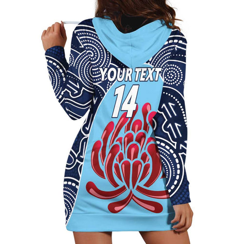 Custom Australia NSW Waratahs Hoodie Dress Go Champions Aboriginal Art