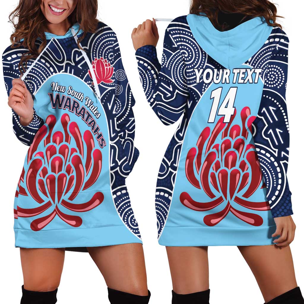 Custom Australia NSW Waratahs Hoodie Dress Go Champions Aboriginal Art