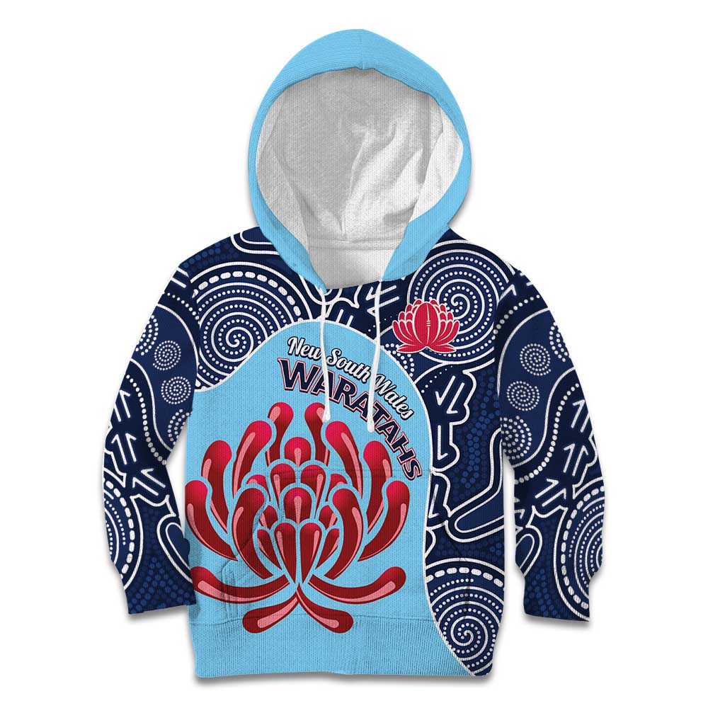 Custom Australia NSW Waratahs Kid Hoodie Go Champions Aboriginal Art