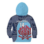 Custom Australia NSW Waratahs Kid Hoodie Go Champions Aboriginal Art