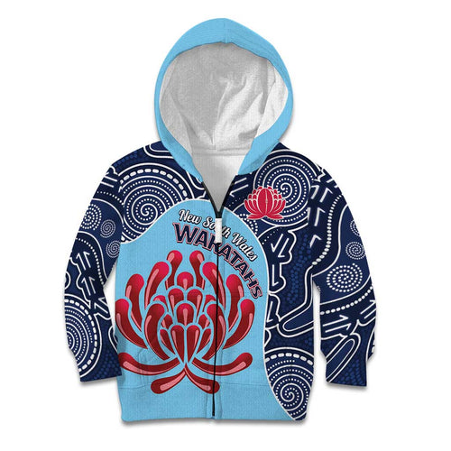 Custom Australia NSW Waratahs Kid Hoodie Go Champions Aboriginal Art