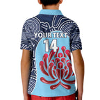 Custom Australia NSW Waratahs Kid Polo Shirt Go Champions Aboriginal Art