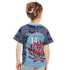 Custom Australia NSW Waratahs Kid T Shirt Go Champions Aboriginal Art