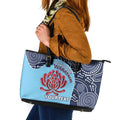Custom Australia NSW Waratahs Leather Tote Bag Go Champions Aboriginal Art