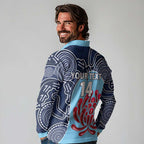 Custom Australia NSW Waratahs Long Sleeve Polo Shirt Go Champions Aboriginal Art