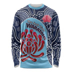 Custom Australia NSW Waratahs Long Sleeve Shirt Go Champions Aboriginal Art