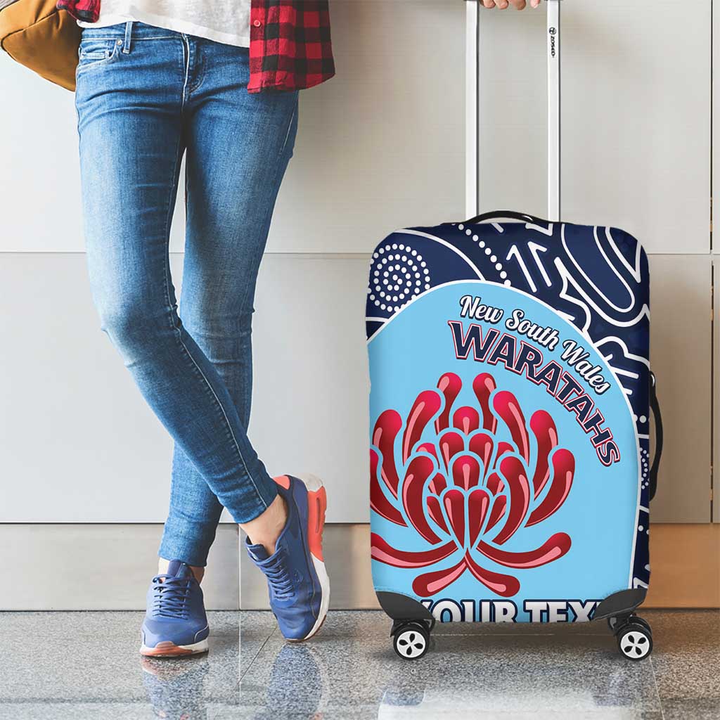 Custom Australia NSW Waratahs Luggage Cover Go Champions Aboriginal Art