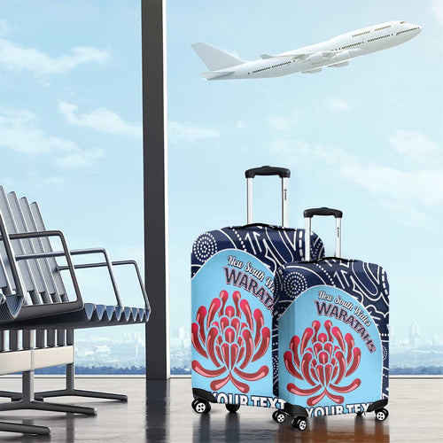 Custom Australia NSW Waratahs Luggage Cover Go Champions Aboriginal Art