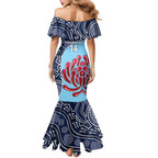 Custom Australia NSW Waratahs Mermaid Dress Go Champions Aboriginal Art