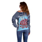 Custom Australia NSW Waratahs Off Shoulder Sweater Go Champions Aboriginal Art