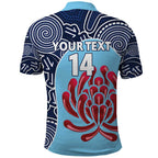 Custom Australia NSW Waratahs Polo Shirt Go Champions Aboriginal Art