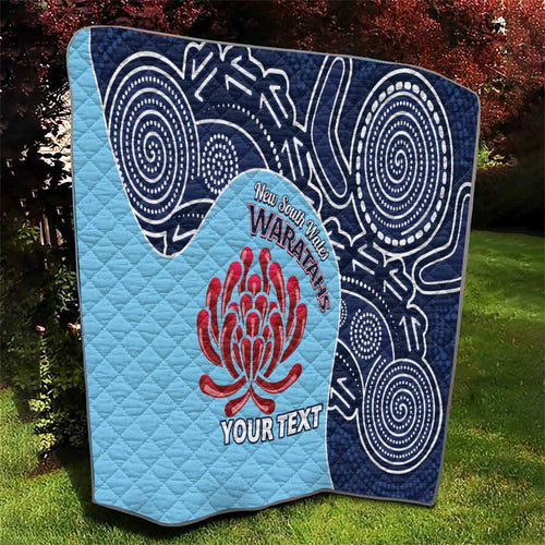 Custom Australia NSW Waratahs Quilt Go Champions Aboriginal Art