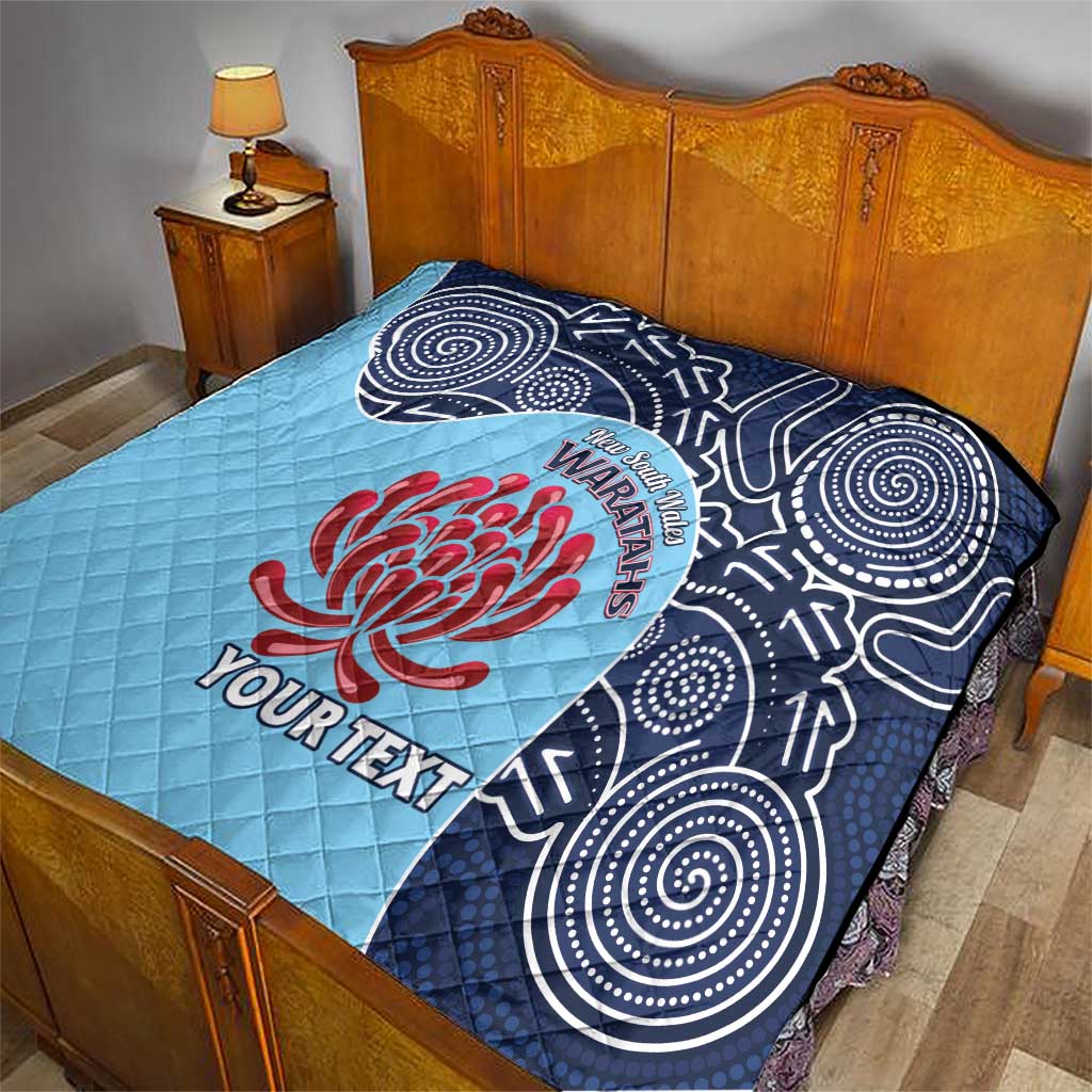 Custom Australia NSW Waratahs Quilt Go Champions Aboriginal Art