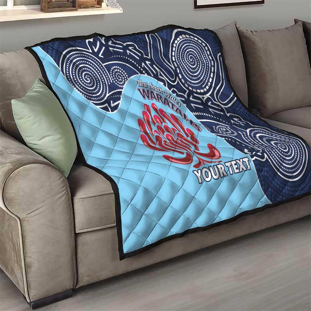 Custom Australia NSW Waratahs Quilt Go Champions Aboriginal Art