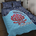 Custom Australia NSW Waratahs Quilt Bed Set Go Champions Aboriginal Art