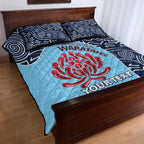 Custom Australia NSW Waratahs Quilt Bed Set Go Champions Aboriginal Art