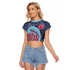 Custom Australia NSW Waratahs Raglan Cropped T Shirt Go Champions Aboriginal Art