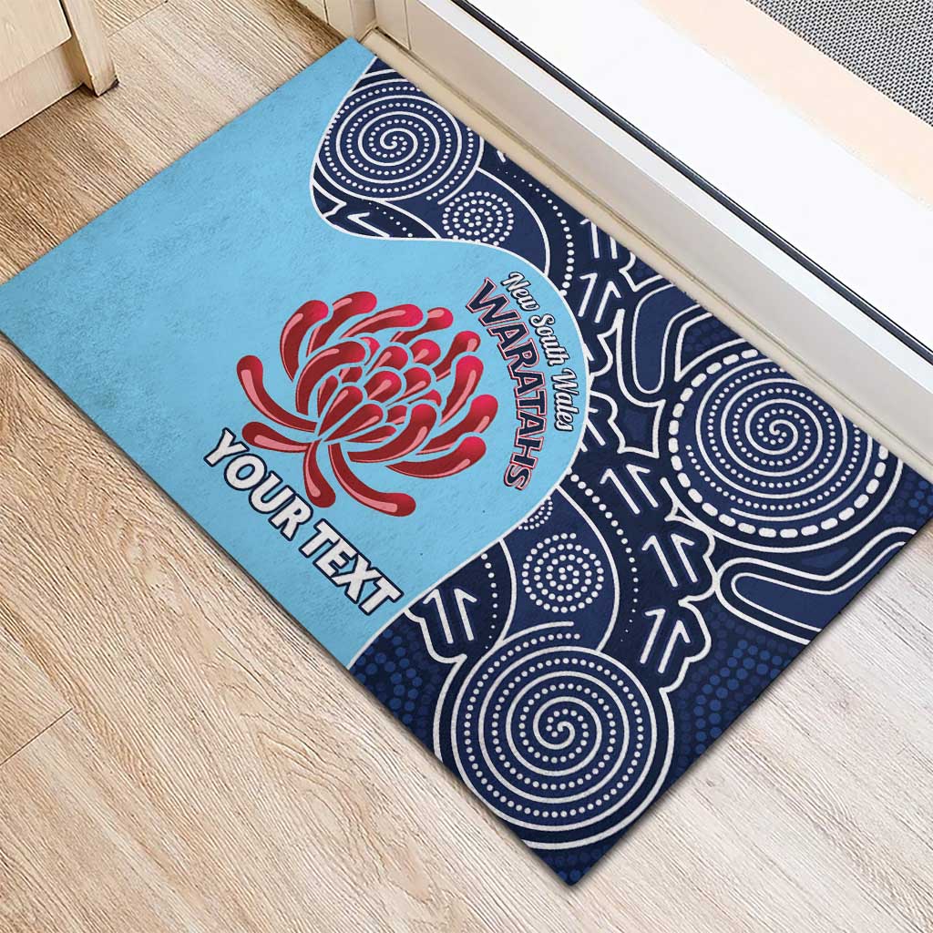 Custom Australia NSW Waratahs Rubber Doormat Go Champions Aboriginal Art