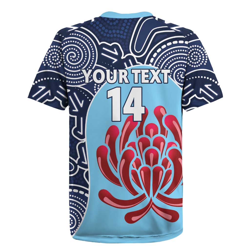 Custom Australia NSW Waratahs Rugby Jersey Go Champions Aboriginal Art