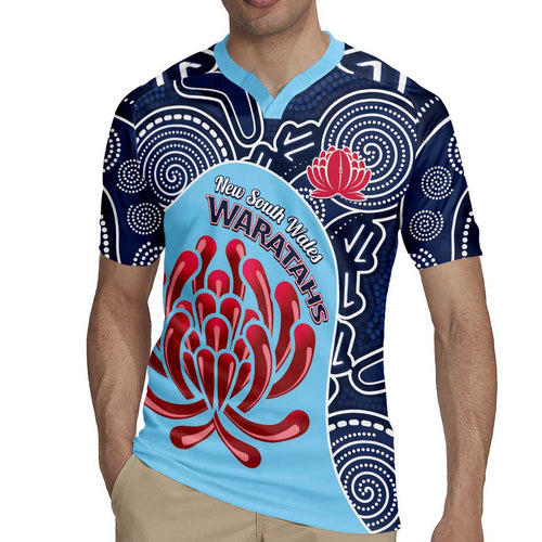 Custom Australia NSW Waratahs Rugby Jersey Go Champions Aboriginal Art