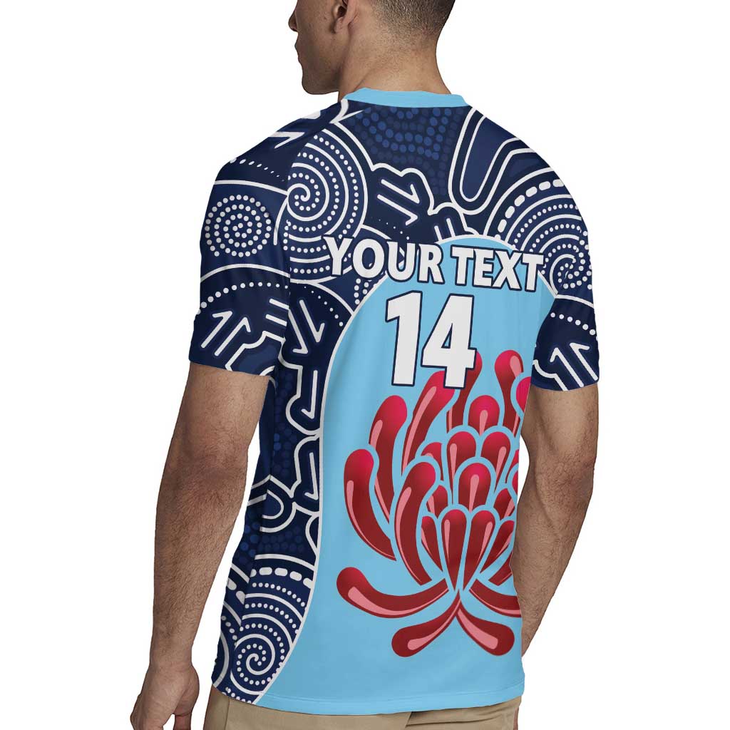 Custom Australia NSW Waratahs Rugby Jersey Go Champions Aboriginal Art