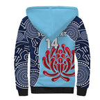 Custom Australia NSW Waratahs Sherpa Hoodie Go Champions Aboriginal Art