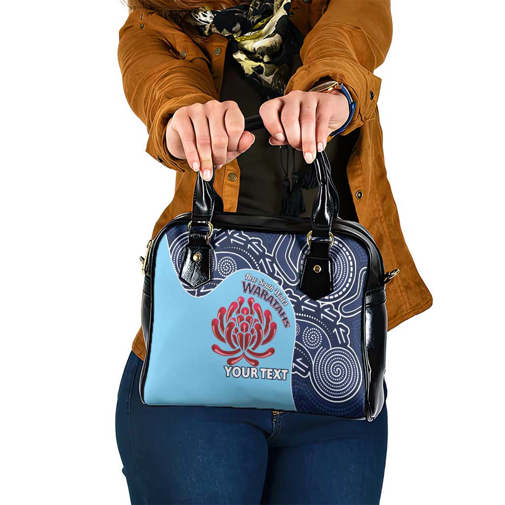 Custom Australia NSW Waratahs Shoulder Handbag Go Champions Aboriginal Art