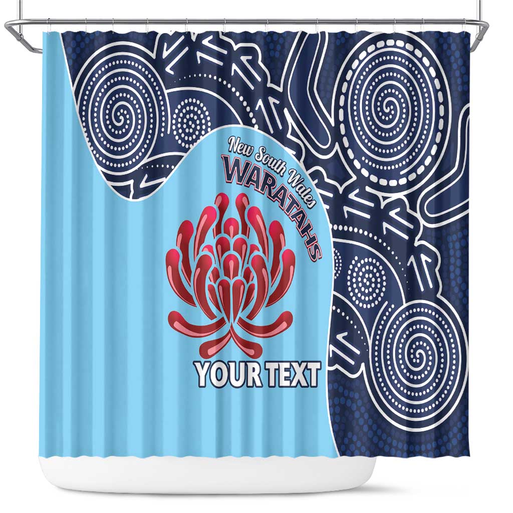 Custom Australia NSW Waratahs Shower Curtain Go Champions Aboriginal Art