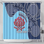 Custom Australia NSW Waratahs Shower Curtain Go Champions Aboriginal Art