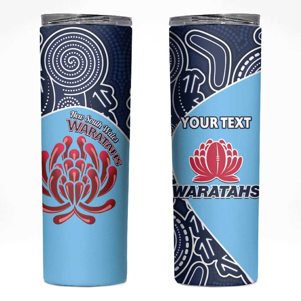 Custom Australia NSW Waratahs Skinny Tumbler Go Champions Aboriginal Art
