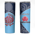 Custom Australia NSW Waratahs Skinny Tumbler Go Champions Aboriginal Art