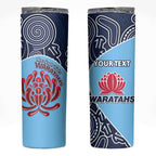 Custom Australia NSW Waratahs Skinny Tumbler Go Champions Aboriginal Art