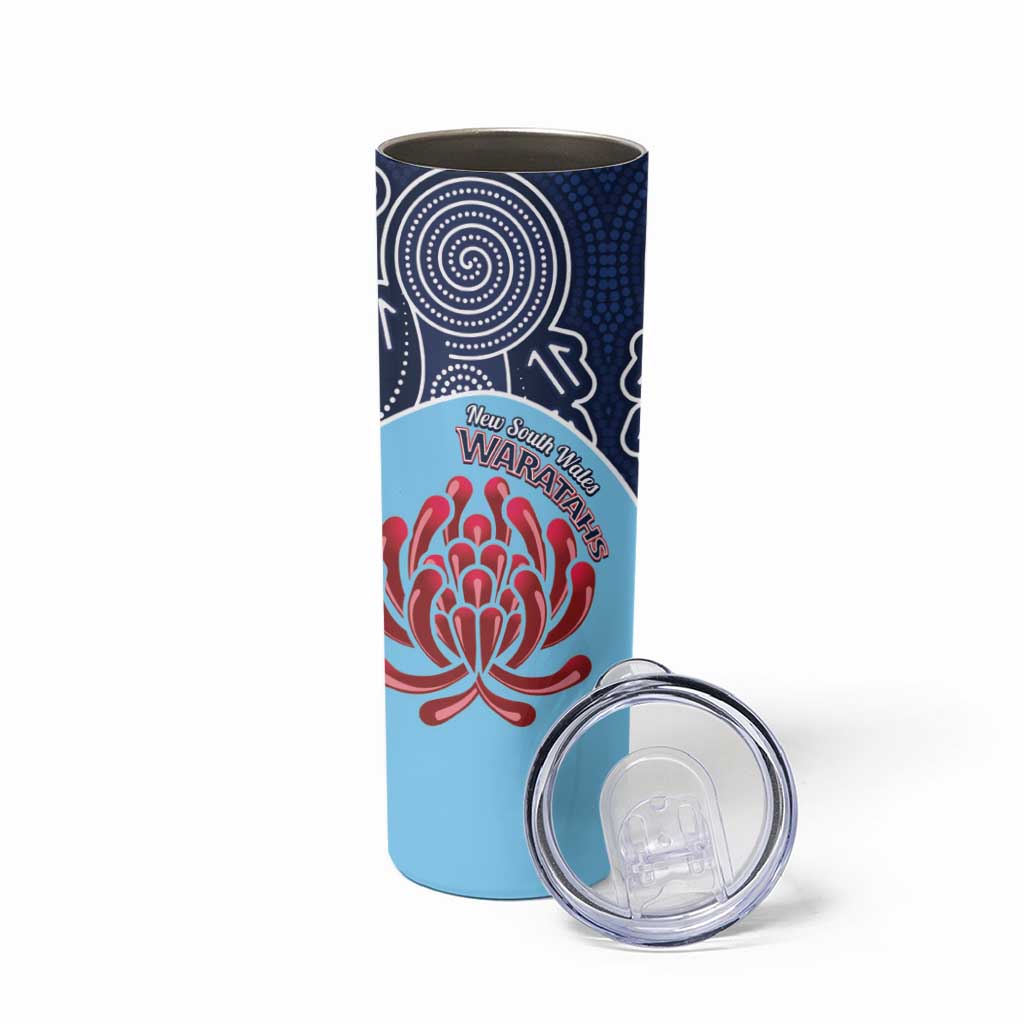 Custom Australia NSW Waratahs Skinny Tumbler Go Champions Aboriginal Art