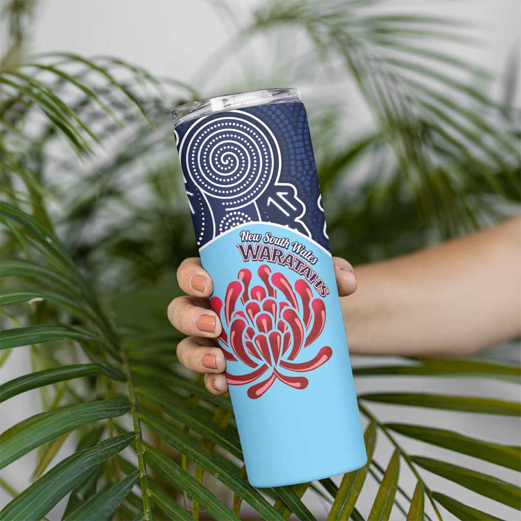 Custom Australia NSW Waratahs Skinny Tumbler Go Champions Aboriginal Art