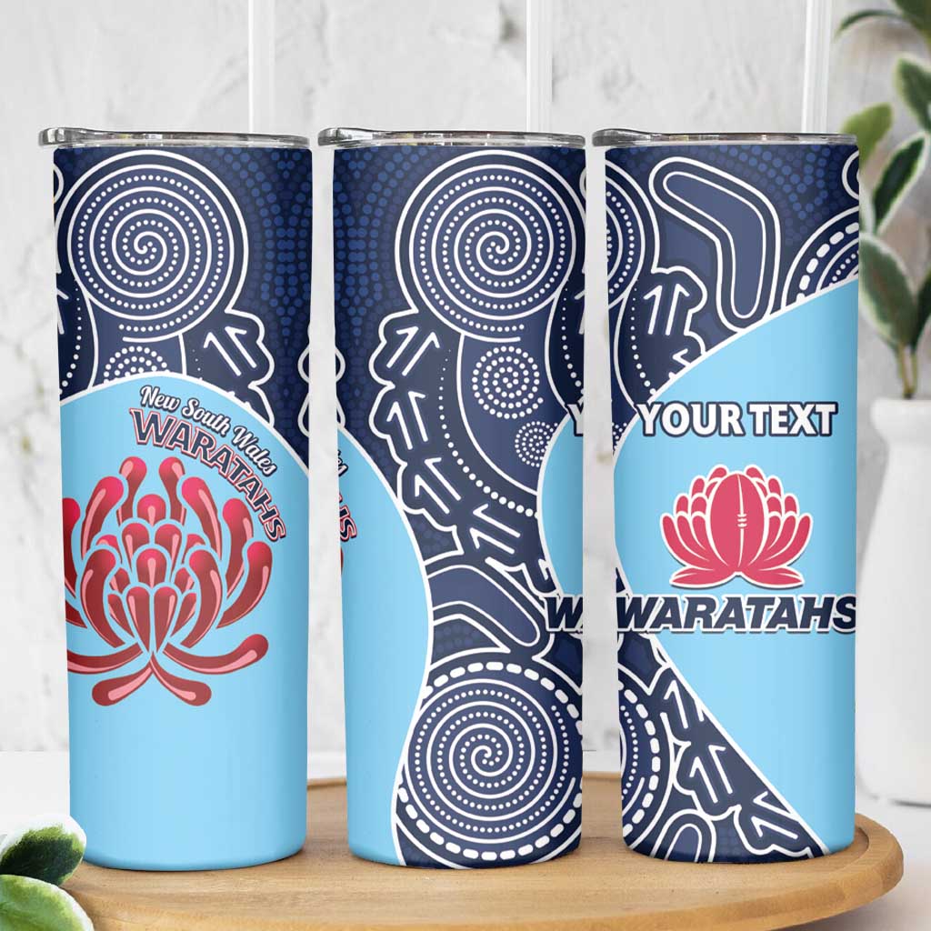 Custom Australia NSW Waratahs Skinny Tumbler Go Champions Aboriginal Art