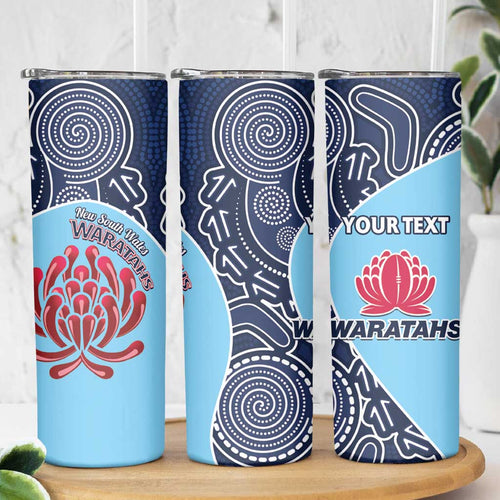 Custom Australia NSW Waratahs Skinny Tumbler Go Champions Aboriginal Art