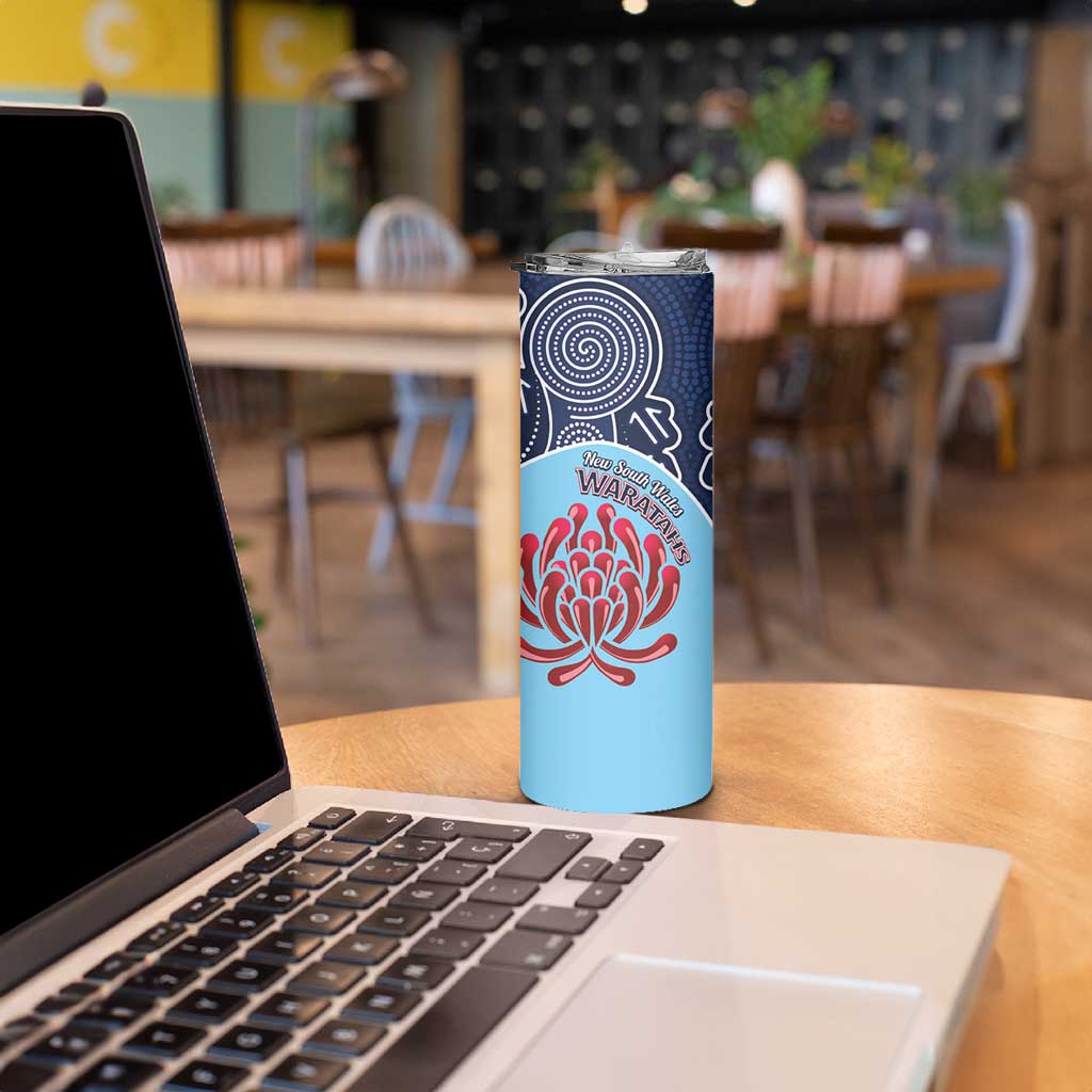 Custom Australia NSW Waratahs Skinny Tumbler Go Champions Aboriginal Art