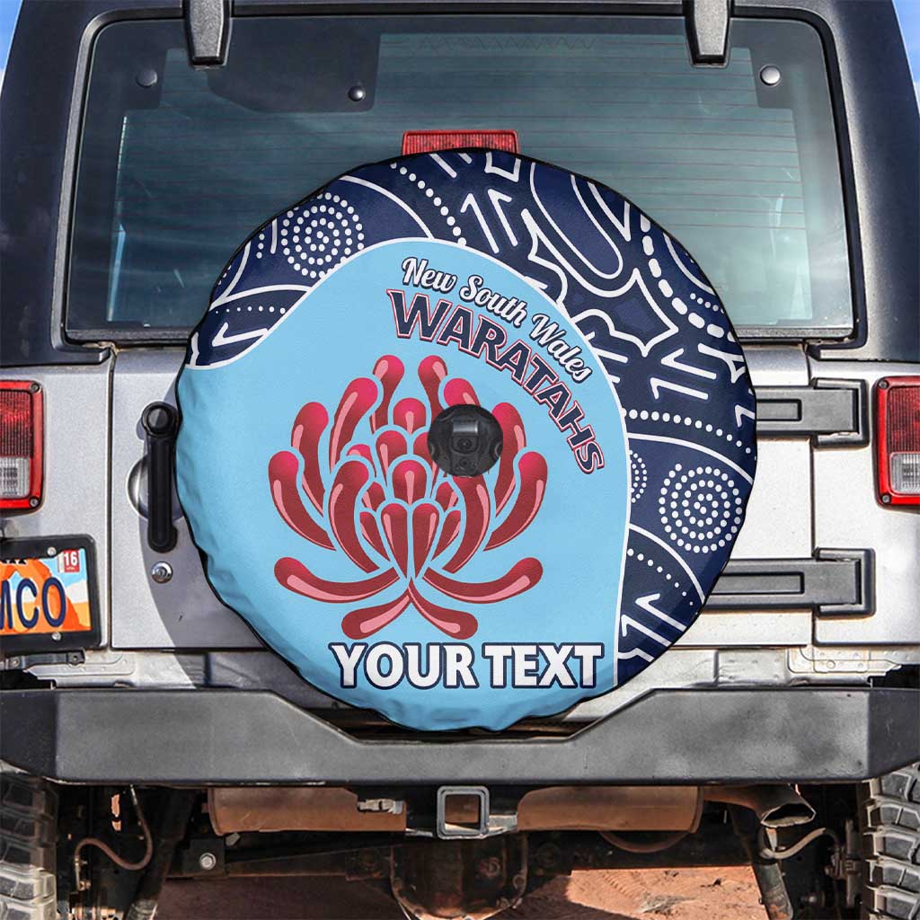 Custom Australia NSW Waratahs Spare Tire Cover Go Champions Aboriginal Art