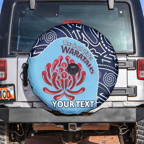 Custom Australia NSW Waratahs Spare Tire Cover Go Champions Aboriginal Art