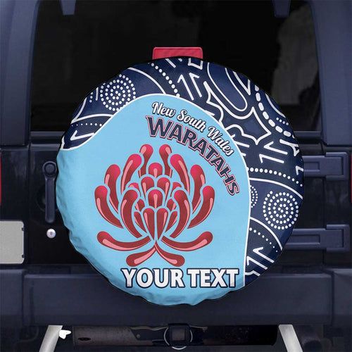 Custom Australia NSW Waratahs Spare Tire Cover Go Champions Aboriginal Art