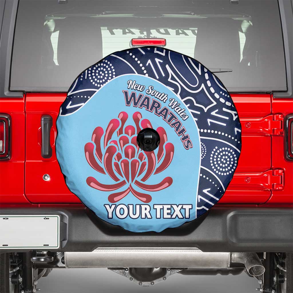 Custom Australia NSW Waratahs Spare Tire Cover Go Champions Aboriginal Art