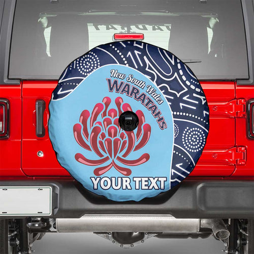 Custom Australia NSW Waratahs Spare Tire Cover Go Champions Aboriginal Art