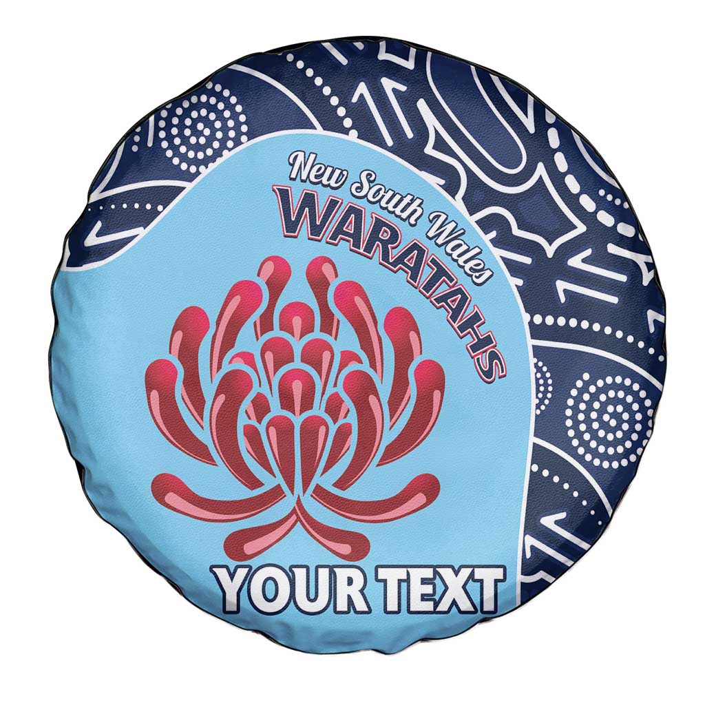 Custom Australia NSW Waratahs Spare Tire Cover Go Champions Aboriginal Art