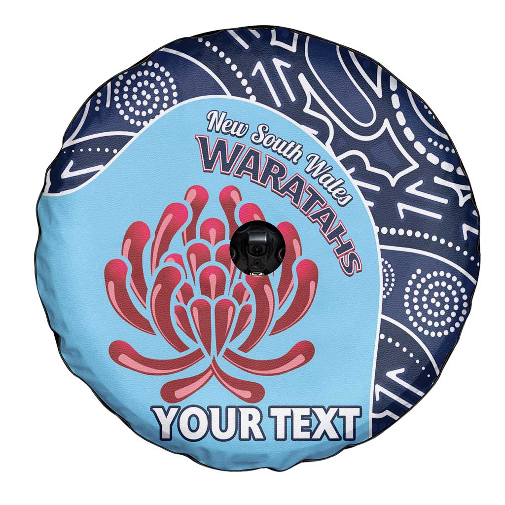 Custom Australia NSW Waratahs Spare Tire Cover Go Champions Aboriginal Art