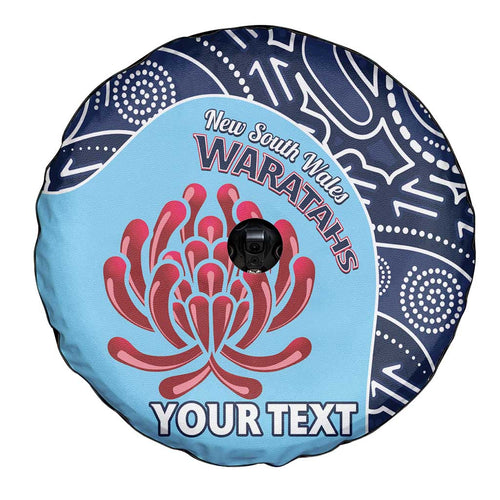 Custom Australia NSW Waratahs Spare Tire Cover Go Champions Aboriginal Art
